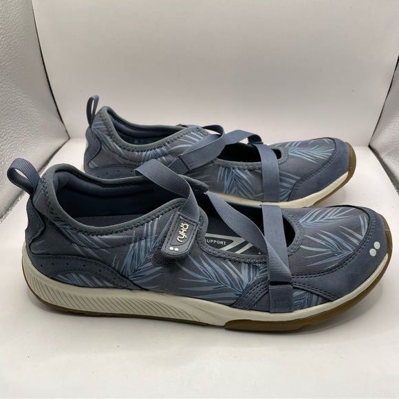 Ryka Kailee Comfort Shoe Textile Blue Fern Design Size women’s 9m arch support - Picture 1 of 7